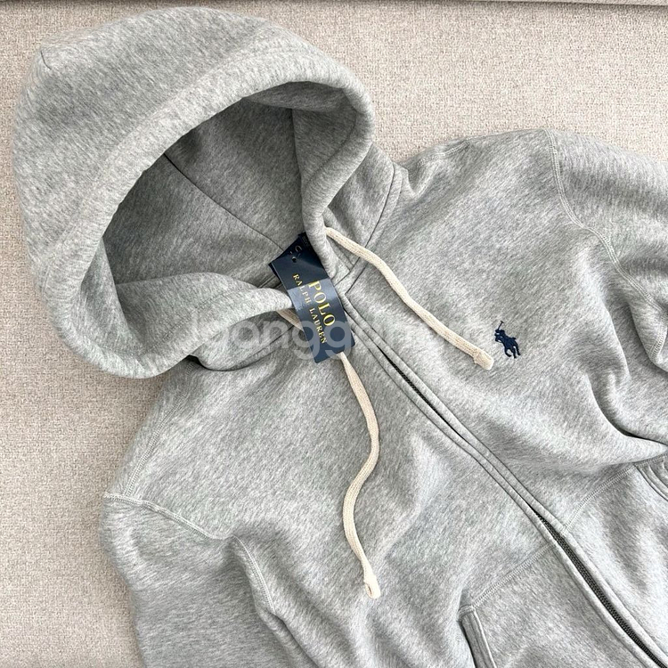 폴로 포니 자수로고 후드집업--2
