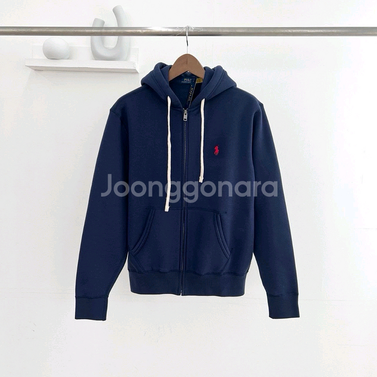 폴로 포니 자수로고 후드집업--6