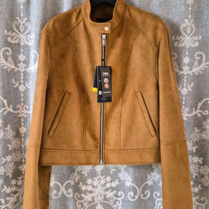 무신사 우먼즈 신세틱 스웨이드 레이서 재킷 [데저트 브라운] S사이즈+스파오 재킷
