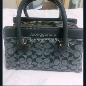 코치 시그니처 캔버스 핸드백