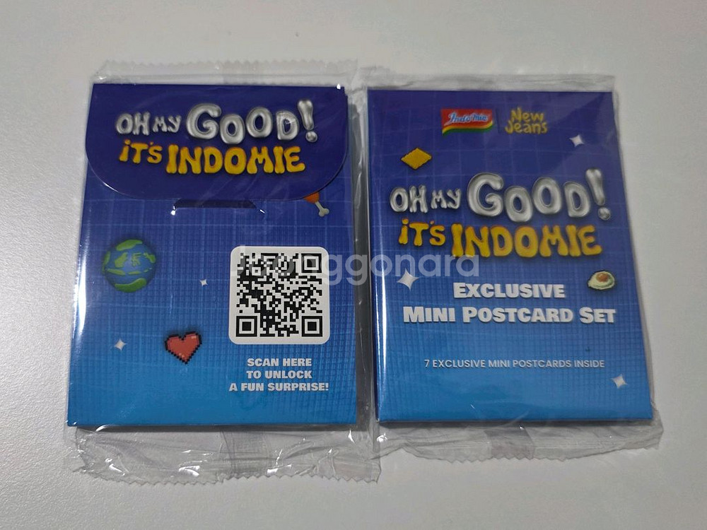 뉴진스 인도미 미고랭 포카 Indomie x New Jeans 엽서세트 (미개봉)--0