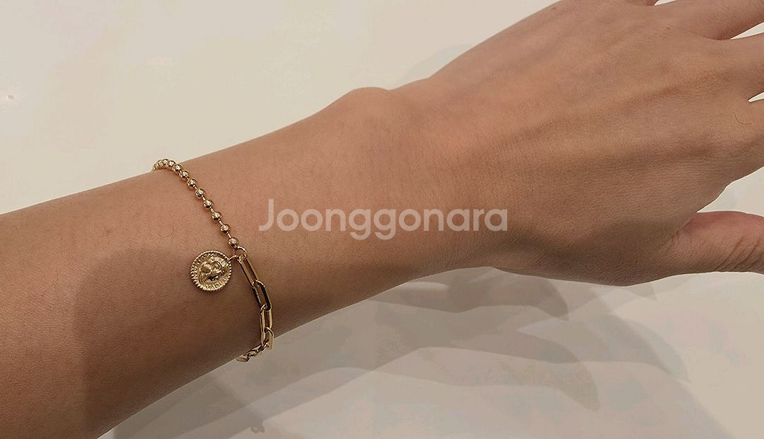 18k핑크골드_코인 볼체인 팔찌--4