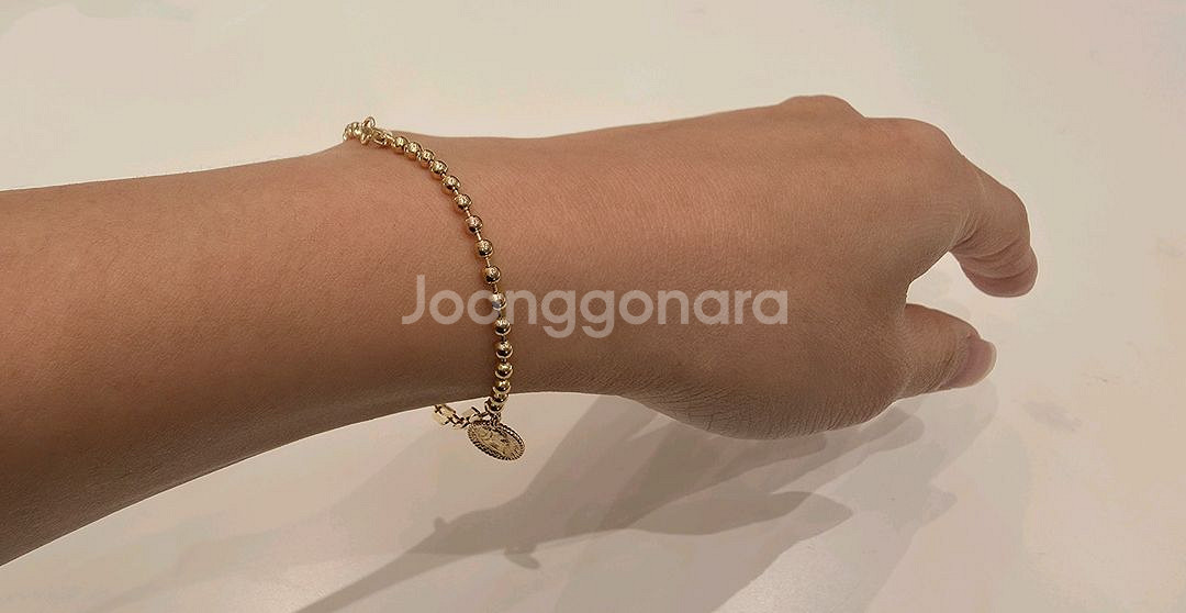 18k핑크골드_코인 볼체인 팔찌--7