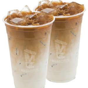 메가커피 더블 라떼 세트 ICE 카페라떼 2잔)