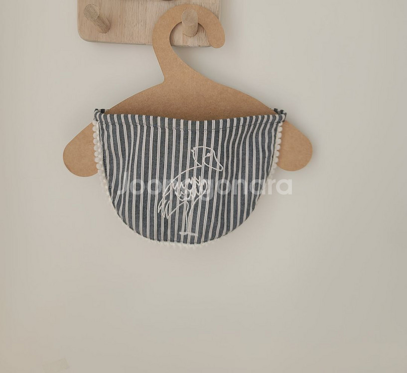 새상품) 강아지 스카프 그레이 스트라이프 반다나 반려견 턱받이--0