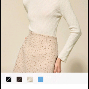 22랑방 울 리브 아이보리 니트 탑