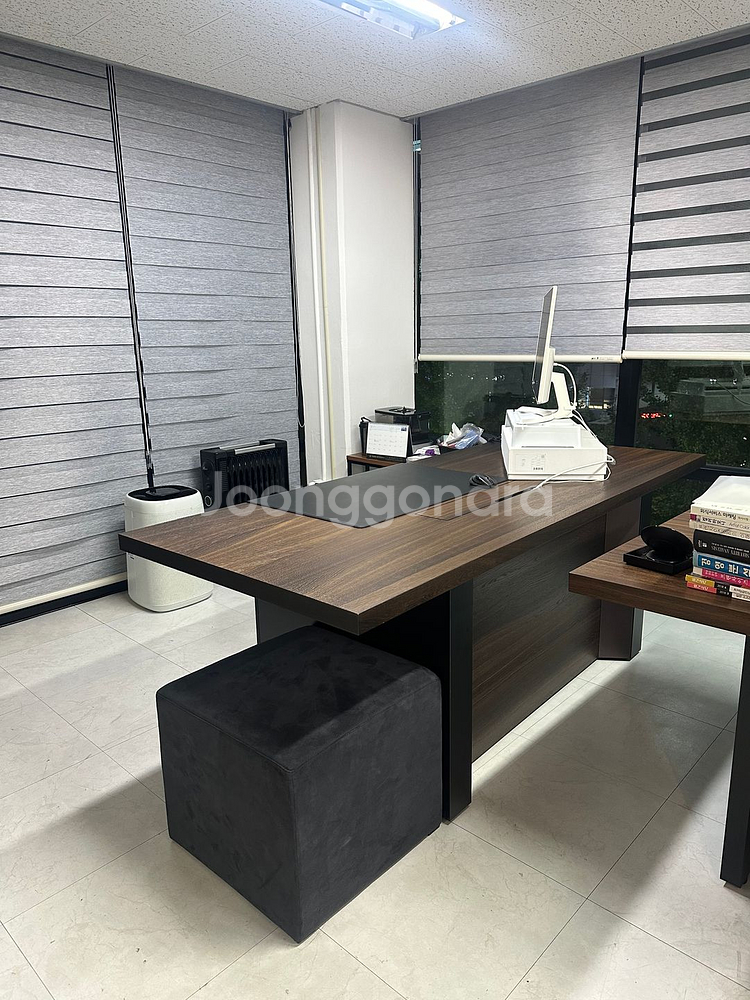 리바트 원목 EX900 2100 임원책상--1