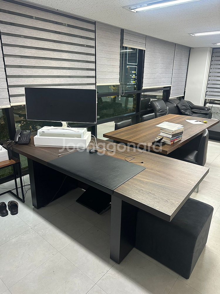 리바트 원목 EX900 2100 임원책상--0