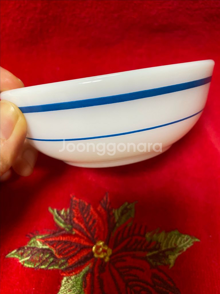 빈티지 파이렉스 블루밴드 시리얼볼 3pc--1