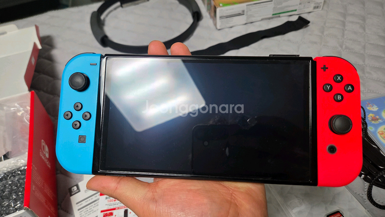 닌텐도 스위치 OLED (마리오 잼버리 + 링피트 + 조이콘2개)--1