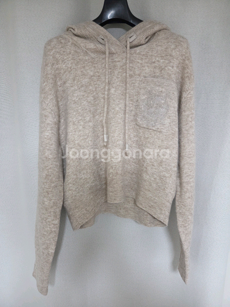 타임 캐시미어 엠블럼 후드니트탑 (랑방,마인,더캐시미어--6