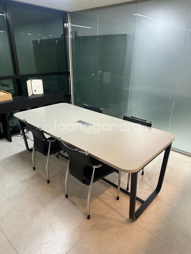 회의용 책상(콘텐트 박스 내장)&의자 세트(4개)--0