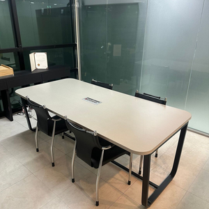 회의용 책상(콘텐트 박스 내장)&의자 세트(4개)