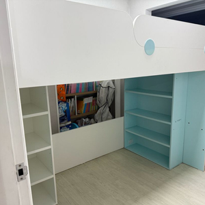 리바트꼼므 높은 벙커침대 하늘색