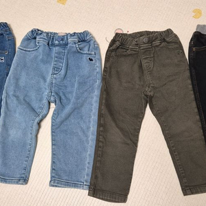 남아 데님 바지 4벌 세트 90-100 반값택포(블루독 등)
