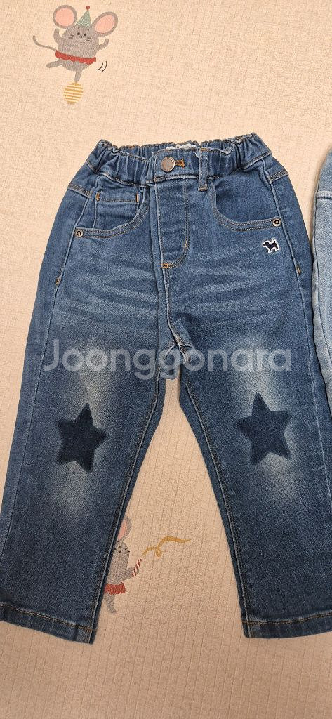 남아 데님 바지 4벌 세트 90-100 반값택포(블루독 등)--1