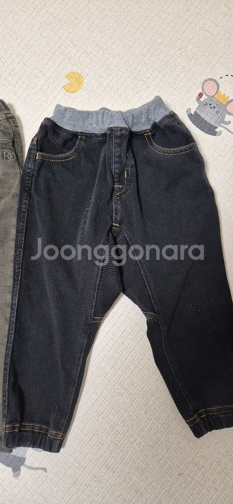 남아 데님 바지 4벌 세트 90-100 반값택포(블루독 등)--4