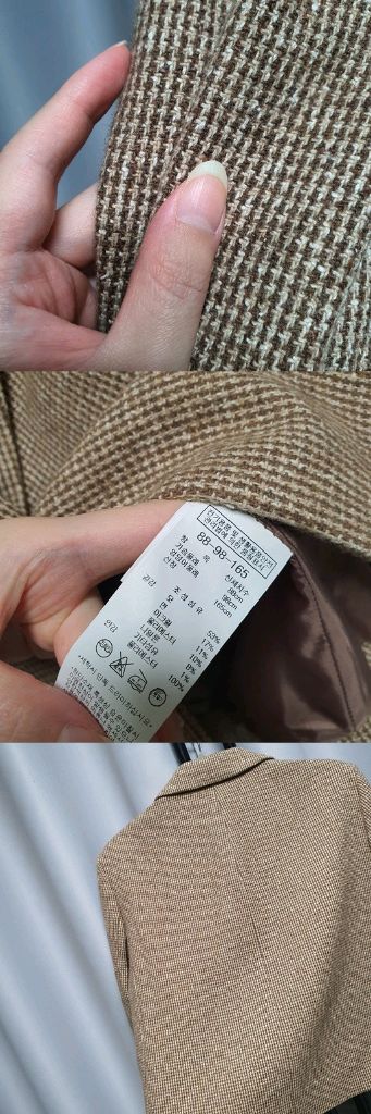 나이스클랍 체크 크롭 울 자켓--5