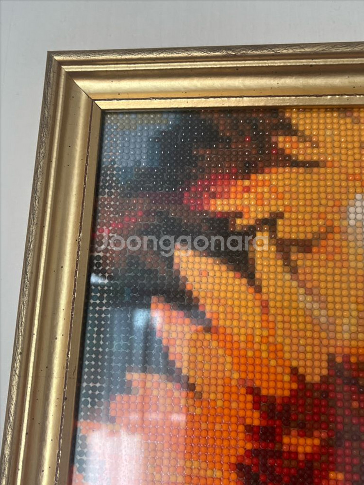 해바라기 보석 십자수 + 액자포함 인테리어 소품 그림--1