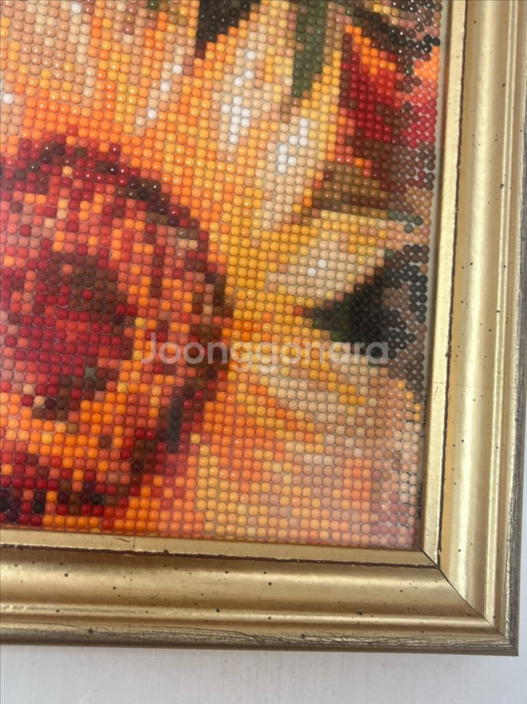 해바라기 보석 십자수 + 액자포함 인테리어 소품 그림--2