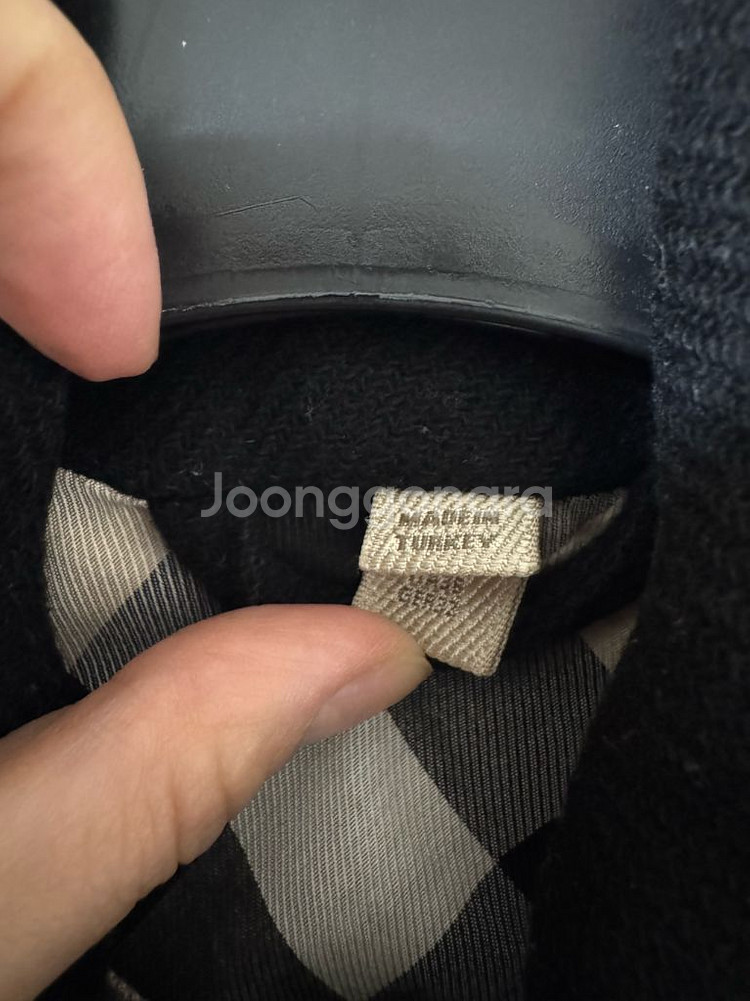 버버리 블랙 울 캐시미어 트렌치 코트 4사이즈 55사이--4