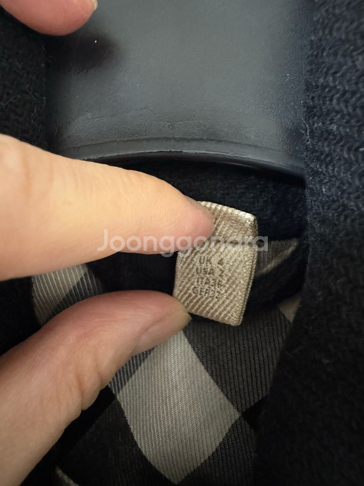 버버리 블랙 울 캐시미어 트렌치 코트 4사이즈 55사이--5