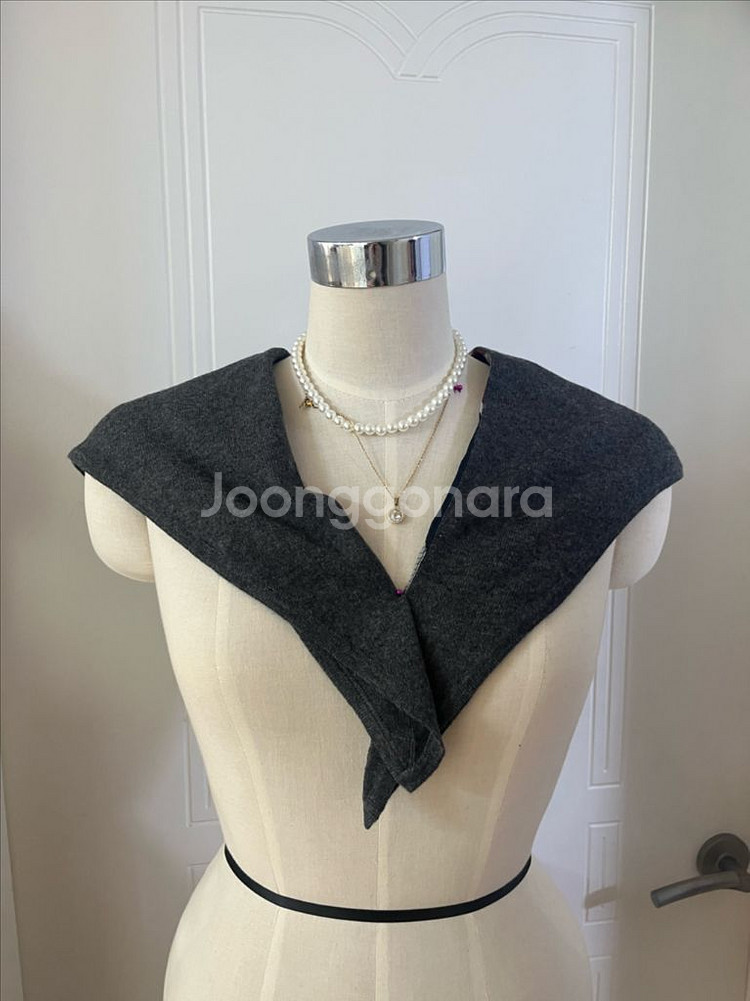 패션 스카프 4개 세트 봄가을, 가을겨울 땡땡이 체크 무지 패턴 투톤--5