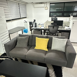 이케아 패브릭 소파 5인 세트(그레이/옐로우)