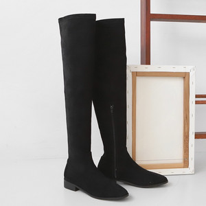 스웨이드 롱 스판부츠