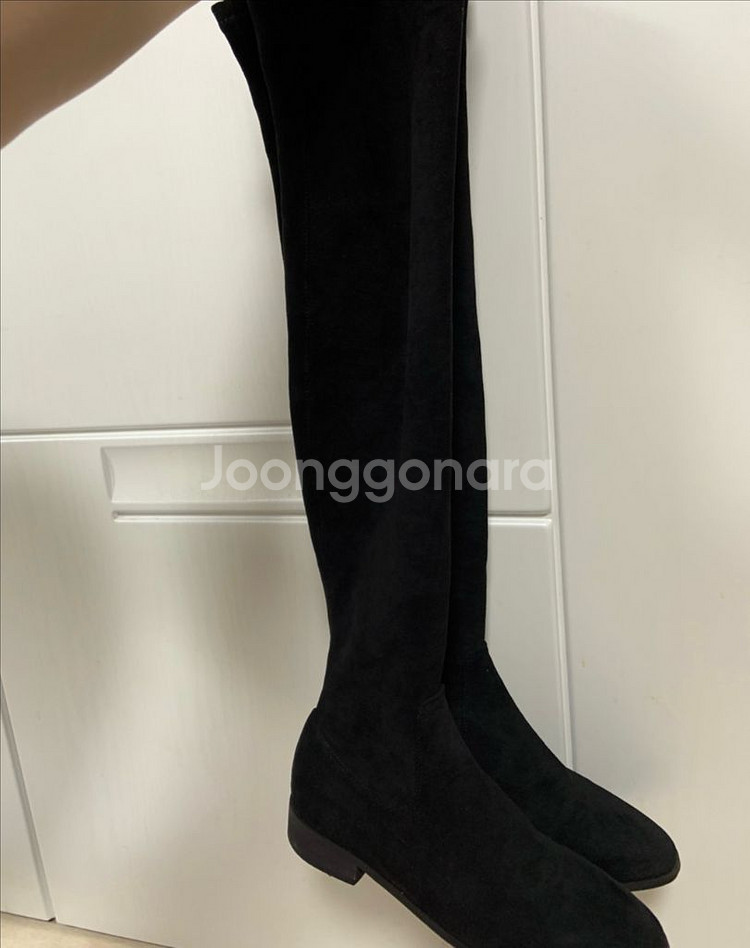 스웨이드 롱 스판부츠--2