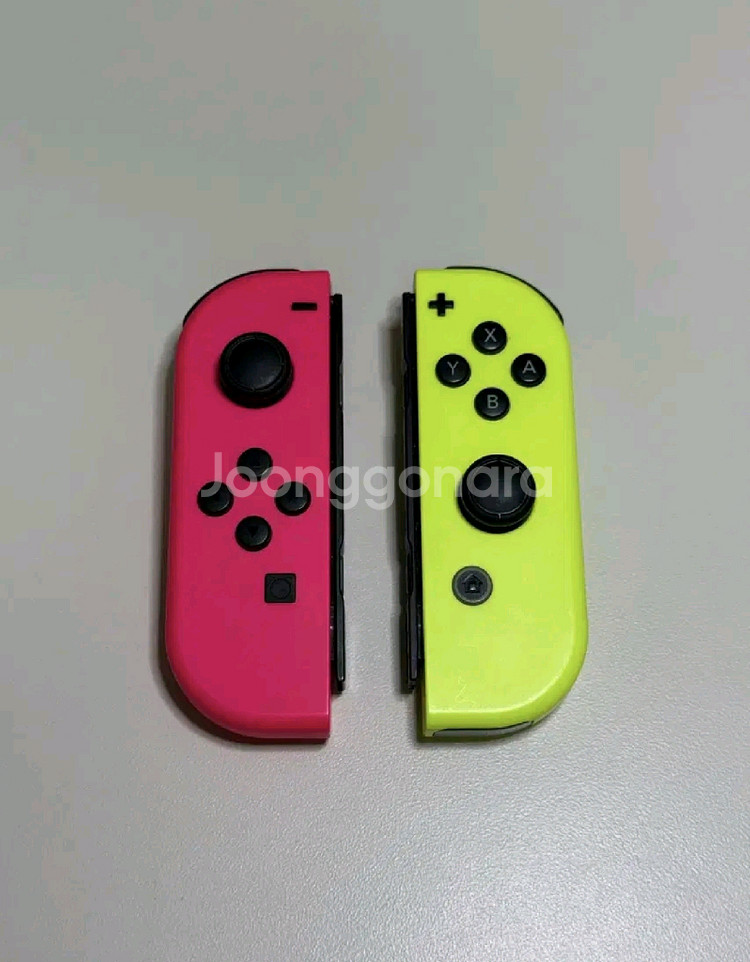 닌텐도 스위치 정품 조이콘 네온 핑크 네온 옐로우--0