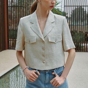 온앤온 썸머 크롭 트위드 자켓