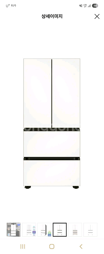 삼성 김치냉장고 4도어 패널(새틴화이트)--0