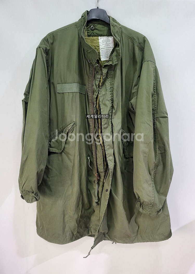 미군 오리지날 M65 개파카 피쉬테일 파카 라지--0