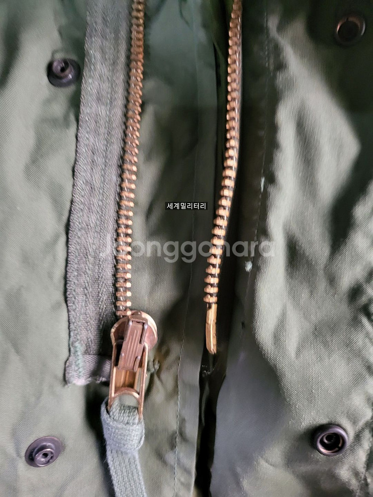 미군 오리지날 M65 개파카 피쉬테일 파카 라지--4