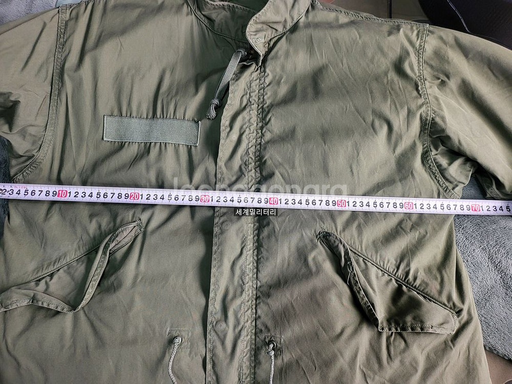 미군 오리지날 M65 개파카 피쉬테일 파카 라지--2