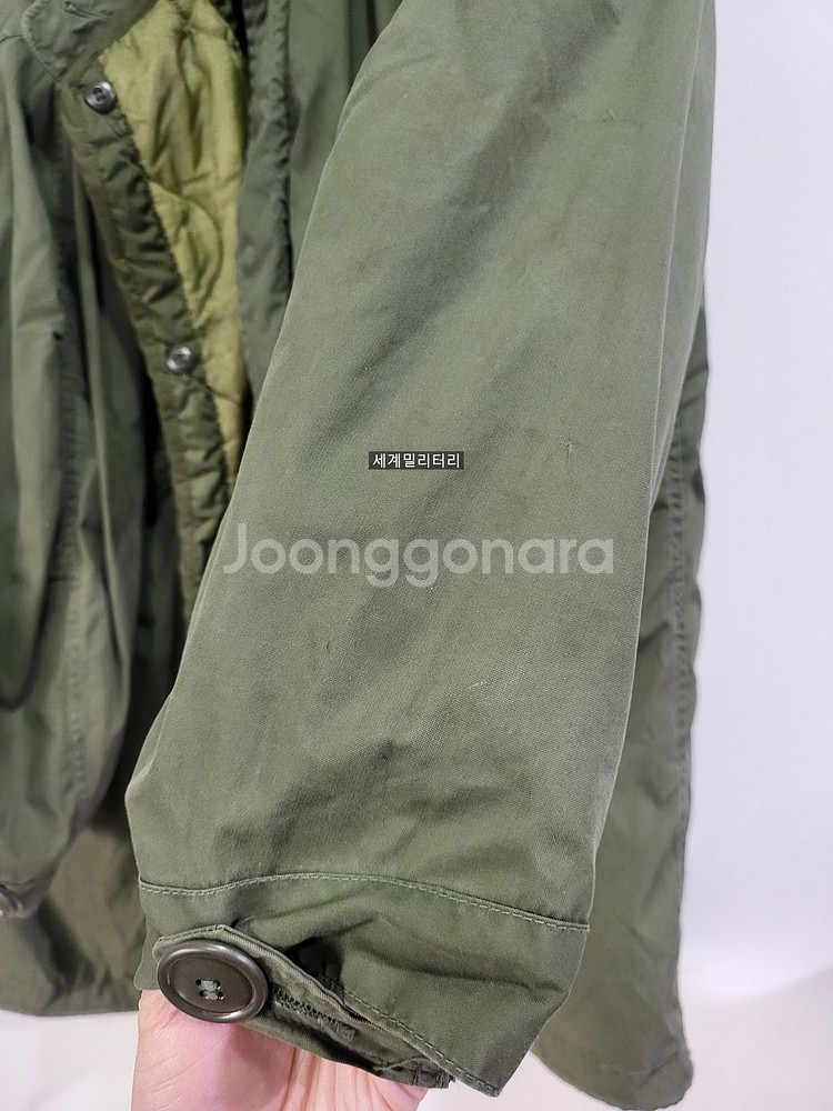 미군 오리지날 M65 개파카 피쉬테일 파카 라지--6