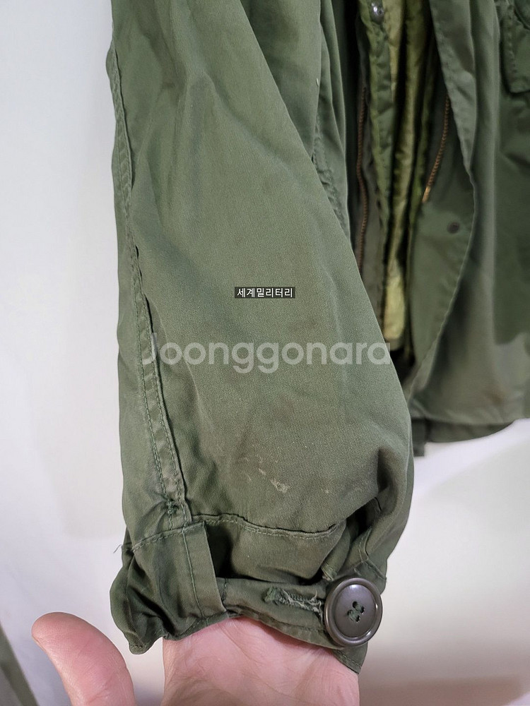 미군 오리지날 M65 개파카 피쉬테일 파카 라지--5