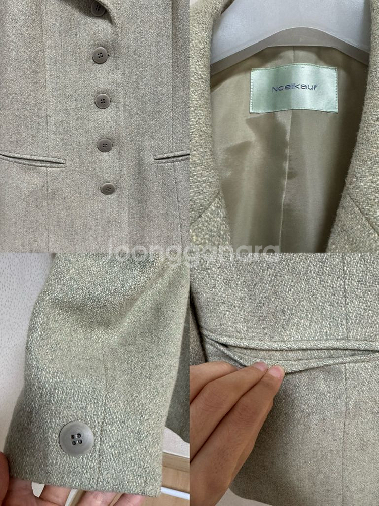 금명이 취업룩 민트 정장 셋업 투피스 자켓 스커트 세트--6