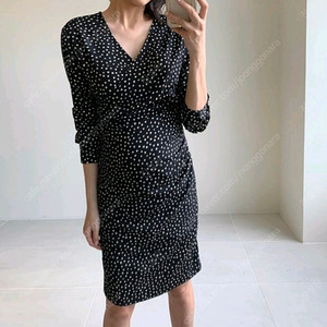 유메르 파리 도트원피스 블랙 S 새상품