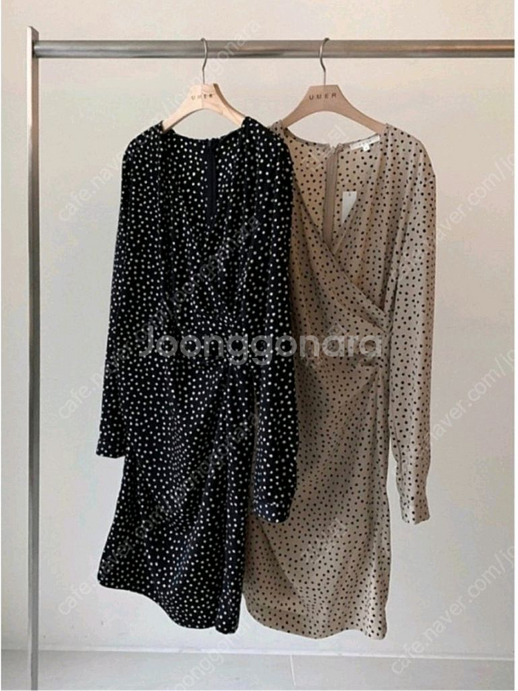 유메르 파리 도트원피스 블랙 S 새상품--1