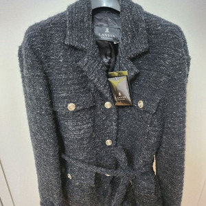 완판) 랑방 램스울 블렌드 글리터 벨티드 자켓