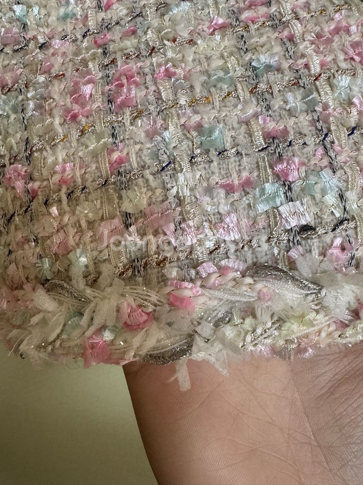 사기꾼 금지 새상품 누아르나인 트위드 자켓치마 세트--7