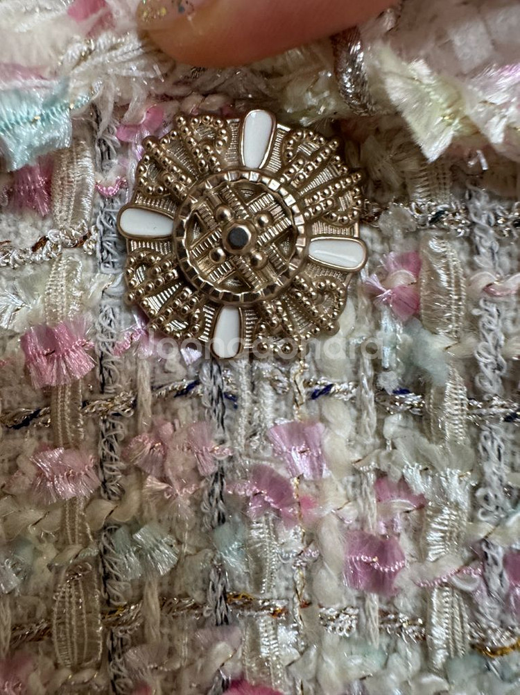 사기꾼 금지 새상품 누아르나인 트위드 자켓치마 세트--6