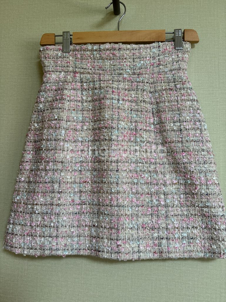 사기꾼 금지 새상품 누아르나인 트위드 자켓치마 세트--3