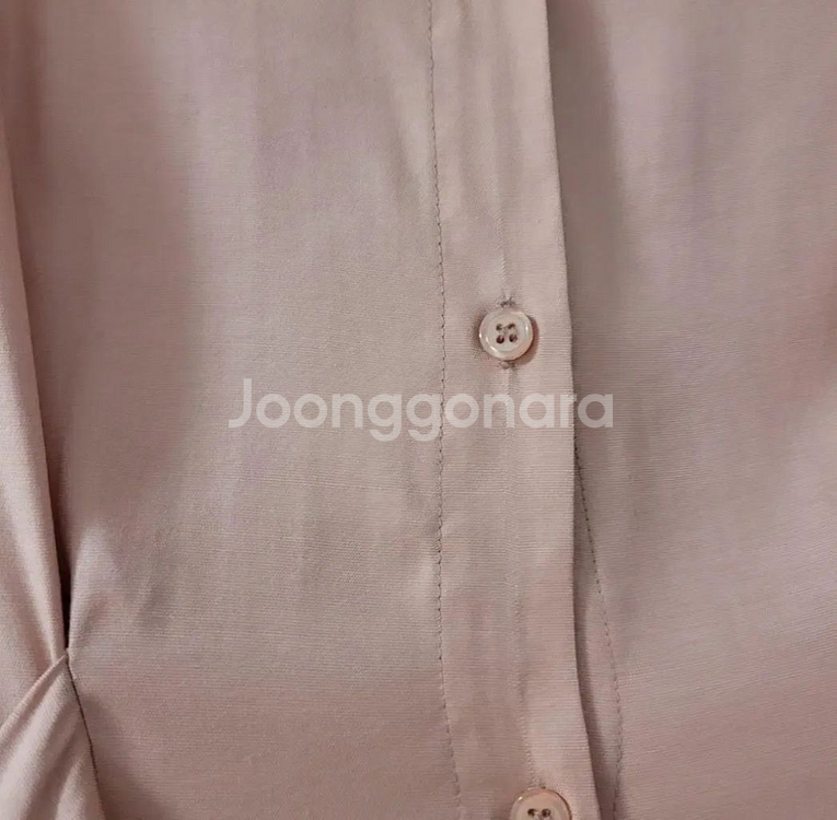 피치핑크 허리 리본 원피스--2