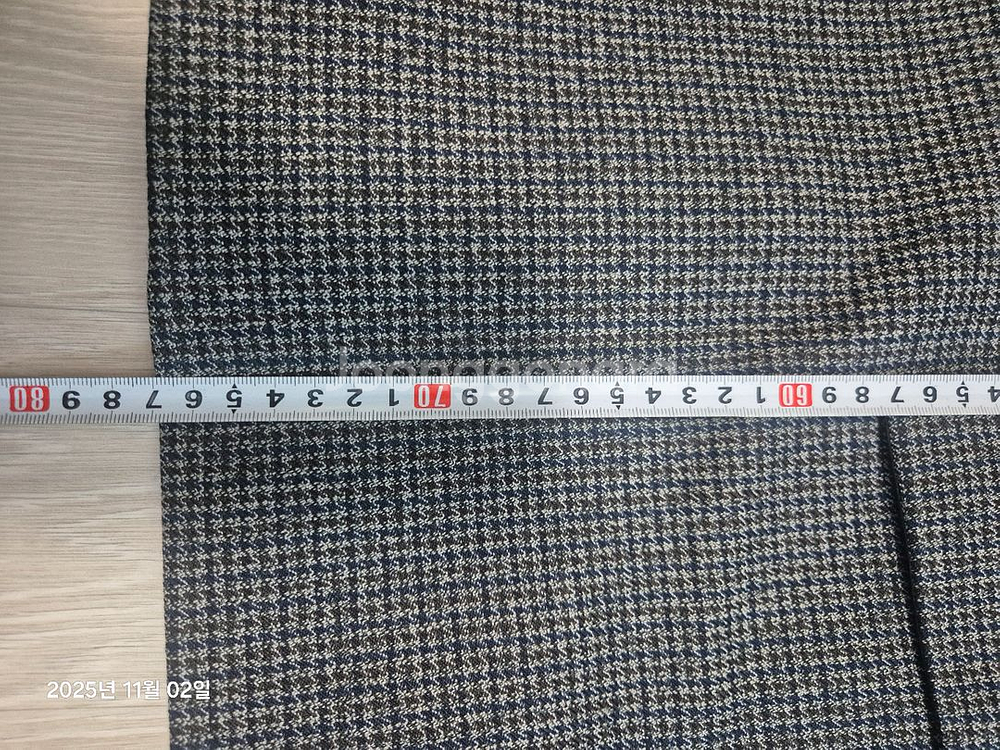 시스템옴므 글렌체크 블레이져 더블재킷 100사이즈--7