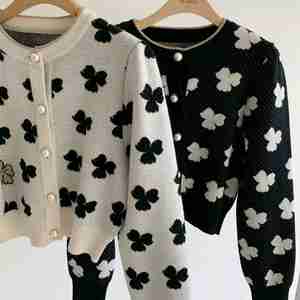 바이씨니 클로버가디건 블랙