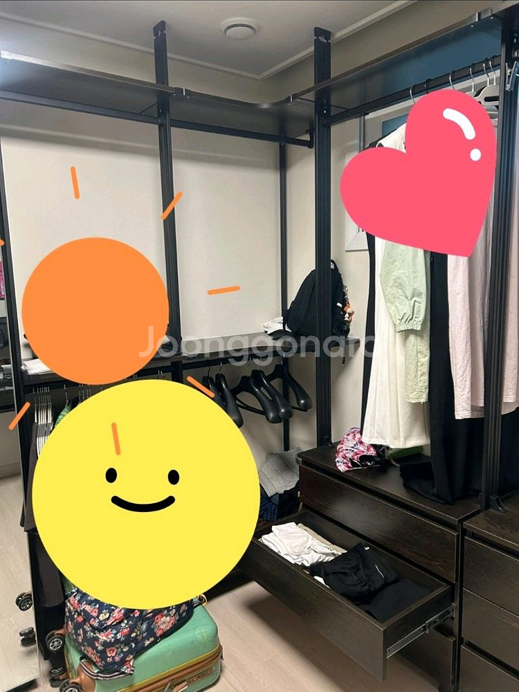 시스템 행거 옷장 세트 (올림픽파크포레온 18평 작은방 설치했었음)--3
