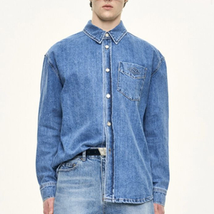 시스템옴므 백 엠보 레터링 셔츠